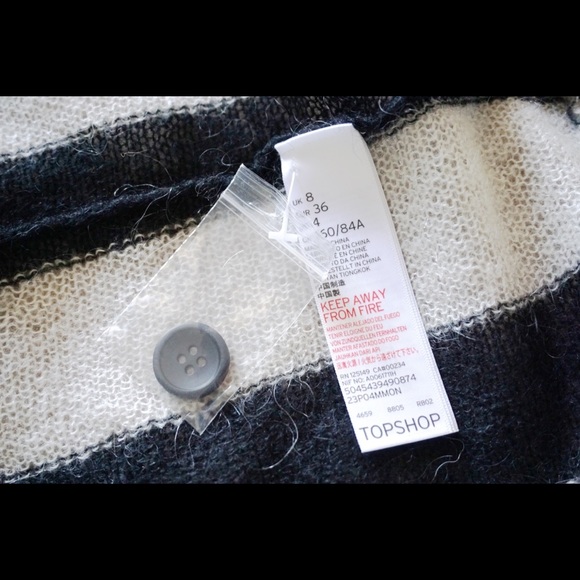 ⚡️SALE! BNWT mohair wool vertical stripe cardigan - Picture 11 of 12